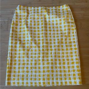 Talbots Yellow And White Skirt, Size 4